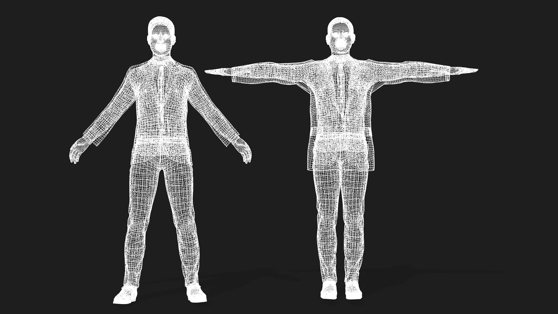 Will Smith and Chris Rock Full Rigged with Face rig 100 Morph 3D model_3