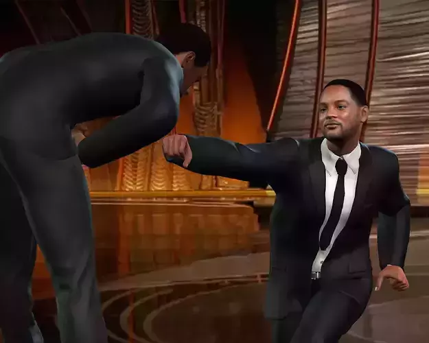 Will Smith and Chris Rock Full Rigged with Face rig 100 Morph 