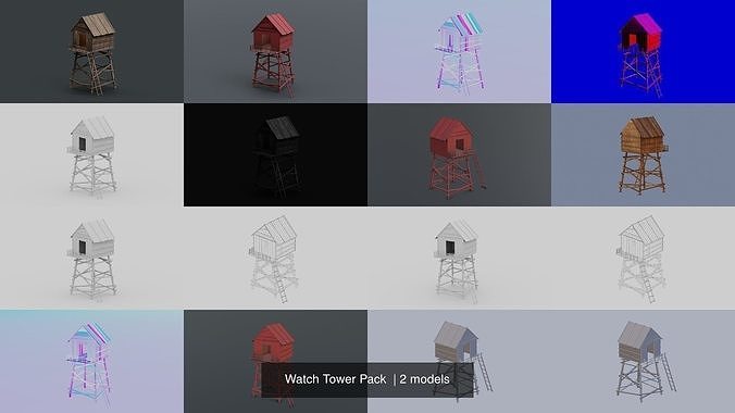 Watch Tower Pack  3D Model Collection