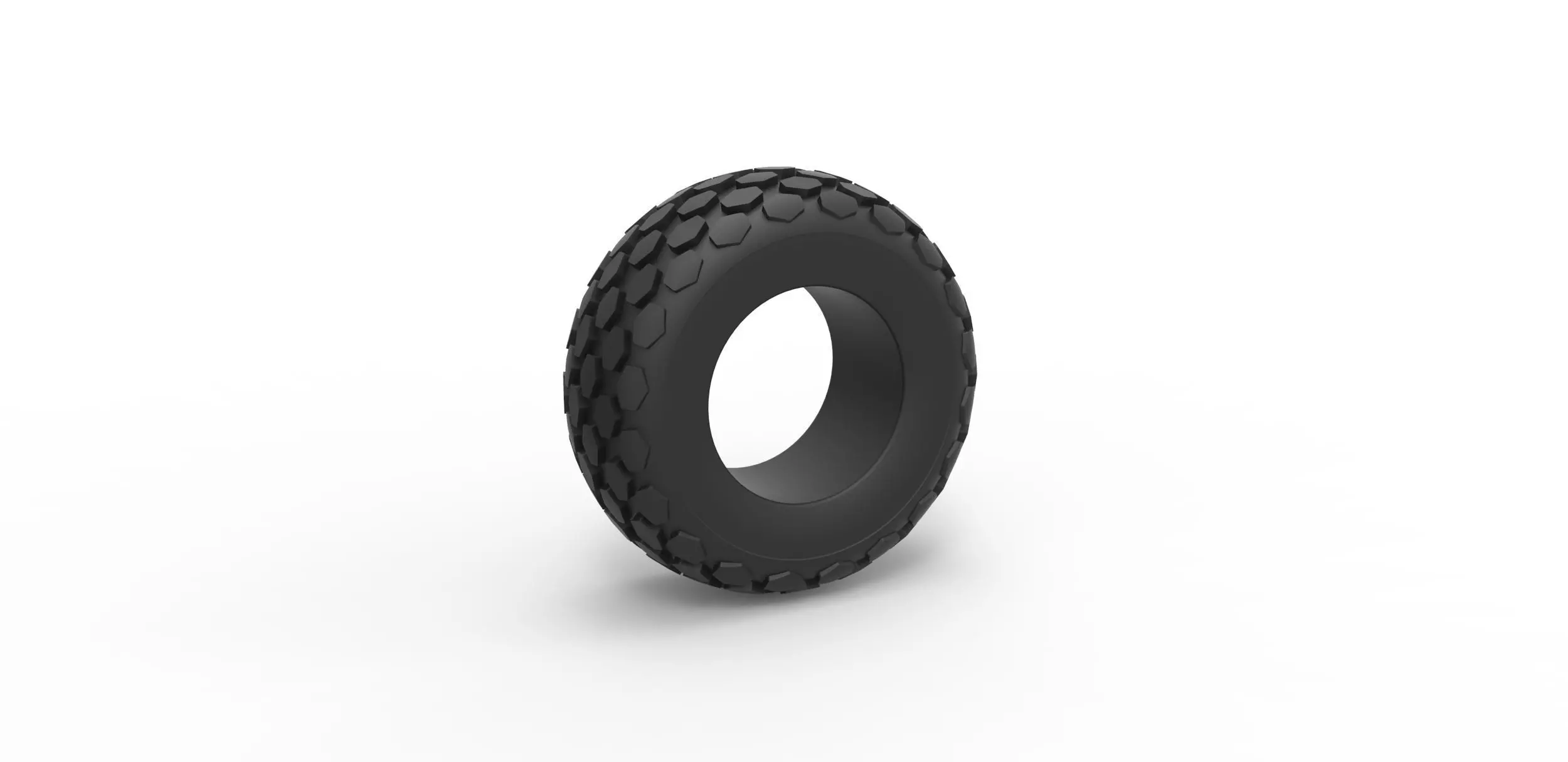 Offroad tire 28 Scale 1 to 25 3D print model_0