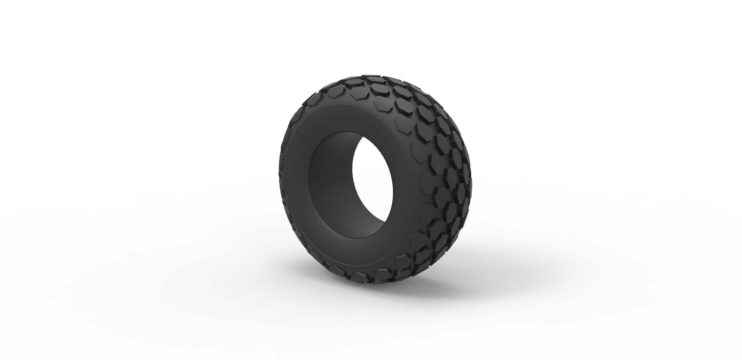 Offroad tire 28 Scale 1 to 25 3D print model_6