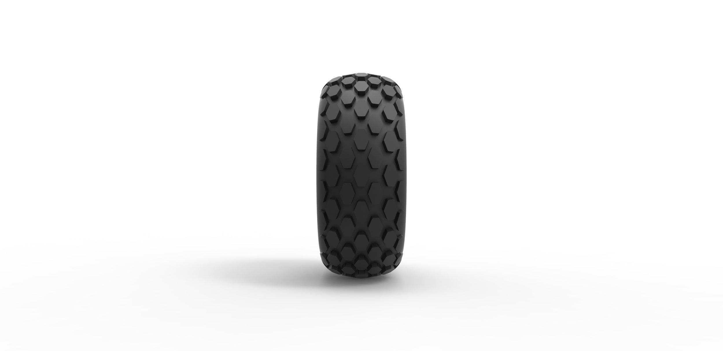 Offroad tire 28 Scale 1 to 25 3D print model_3