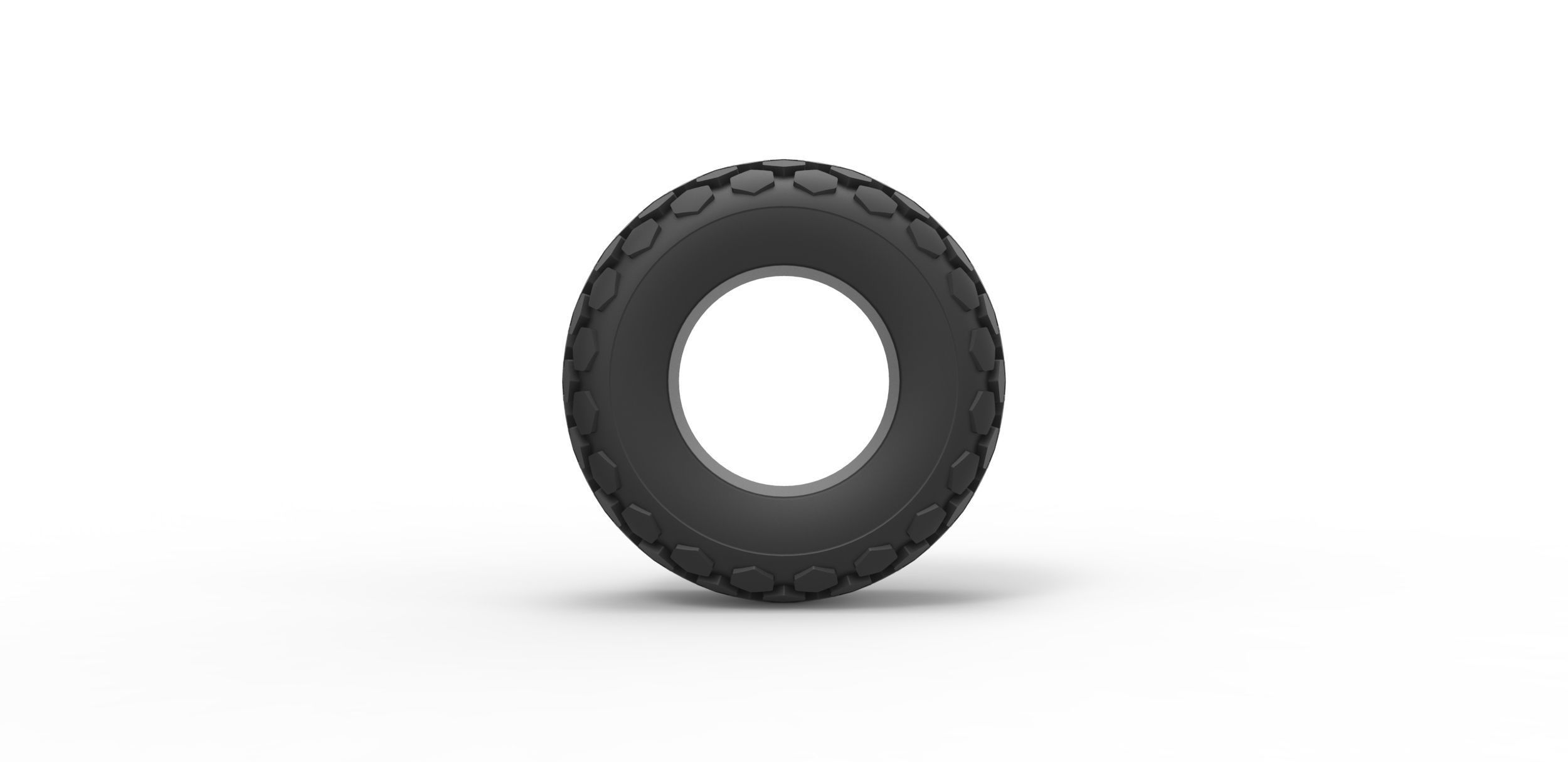 Offroad tire 28 Scale 1 to 25 3D print model_4