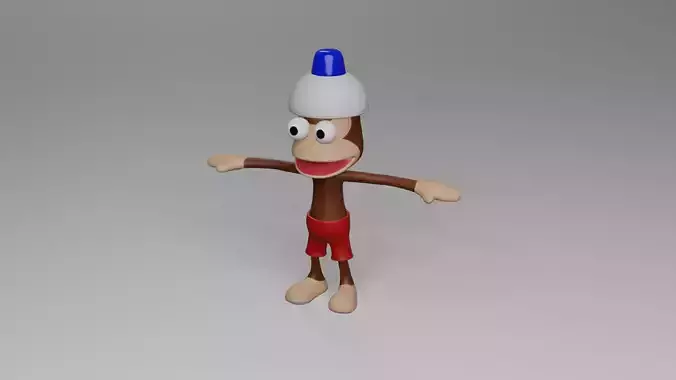 Pipo Monkey - Ape Escape Low-poly 3D model