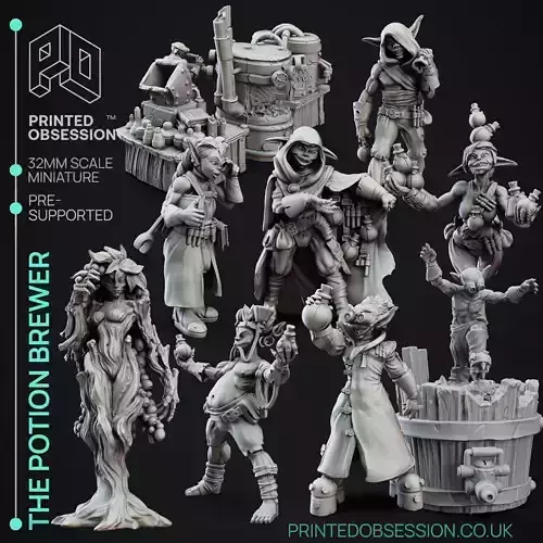 Goblin Potion Makers - 10 Model Value Pack - 3d Printable Minis 3D print model