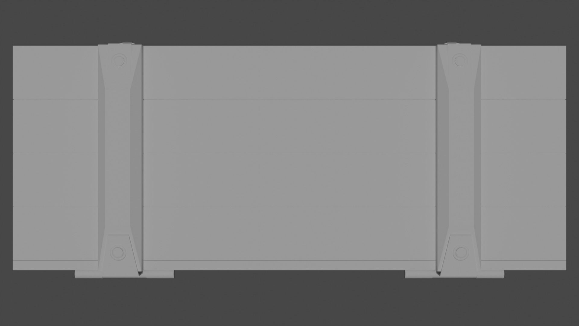 Wood box Low-poly 3D model_1