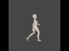 Rigged and animated anime girl basemesh Low-poly 3D model_1
