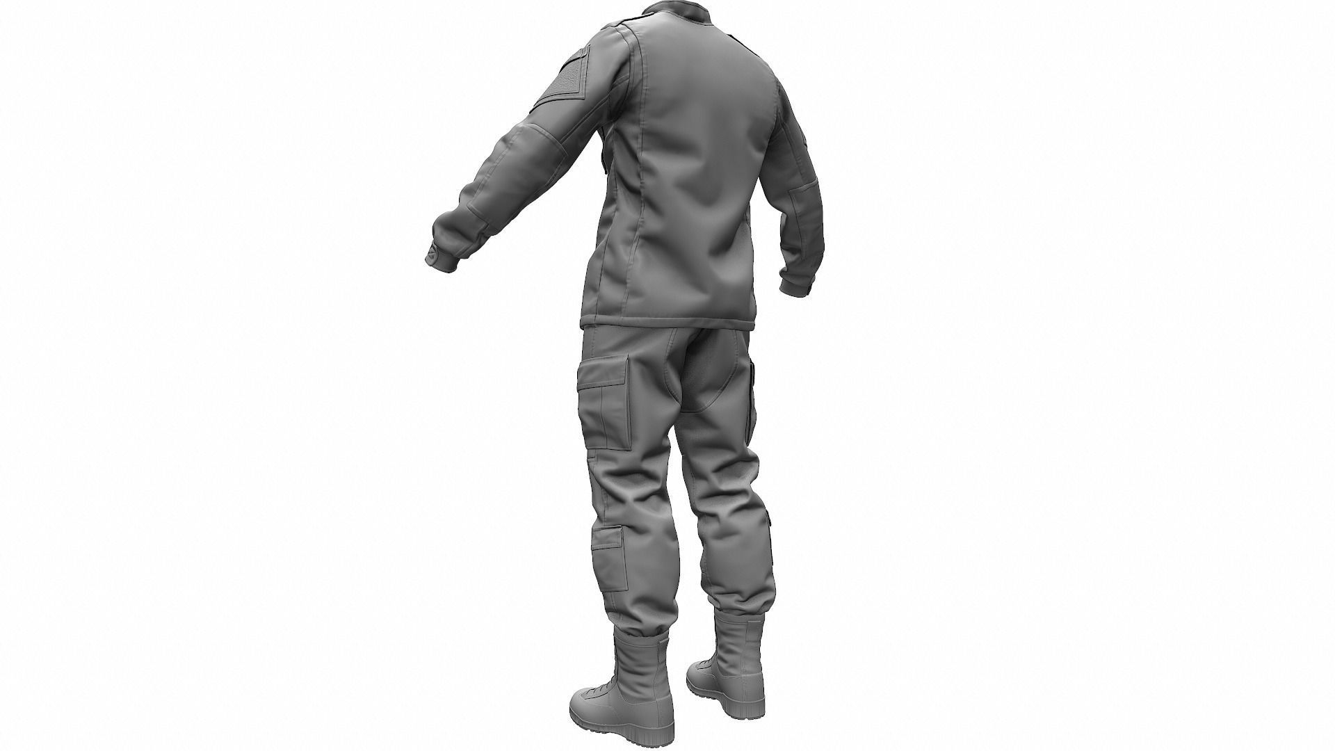  Army Combat Uniform ACU - High Poly 3D model_7