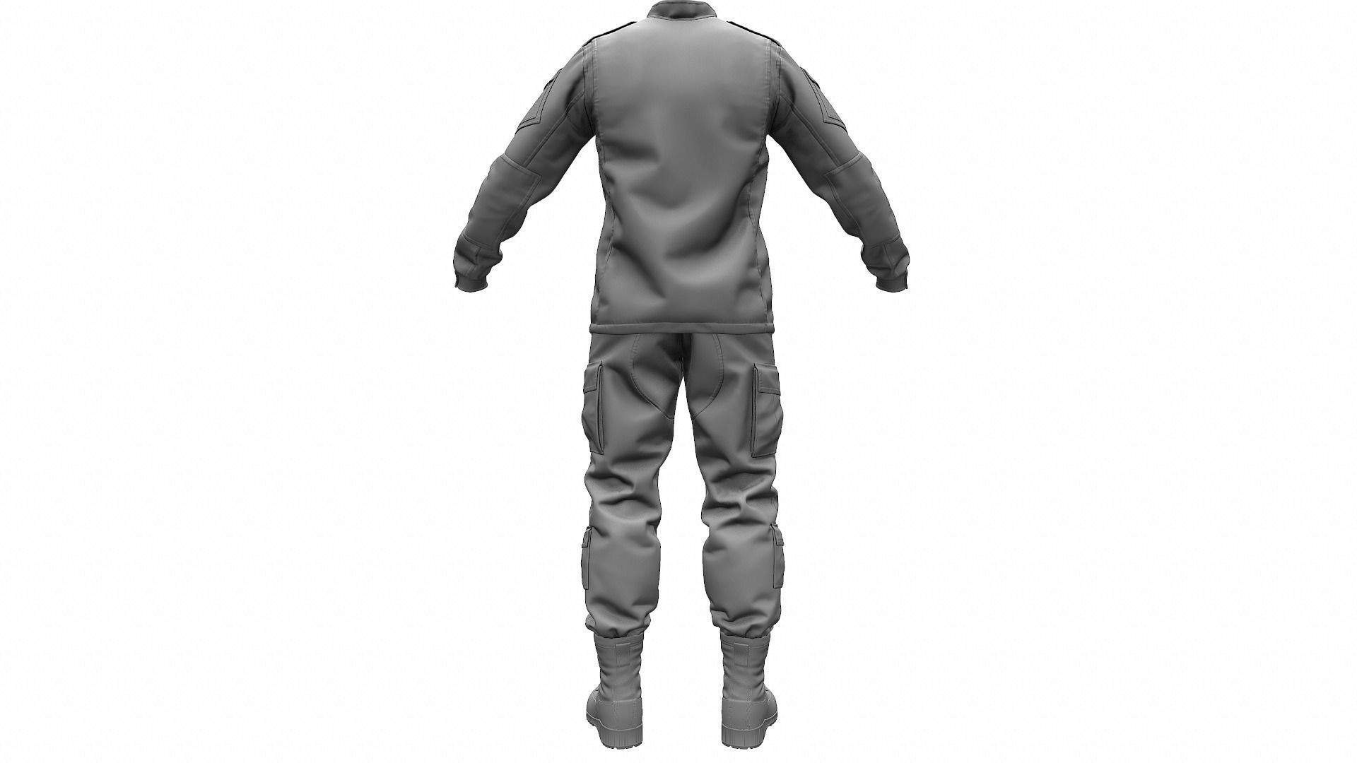  Army Combat Uniform ACU - High Poly 3D model_6