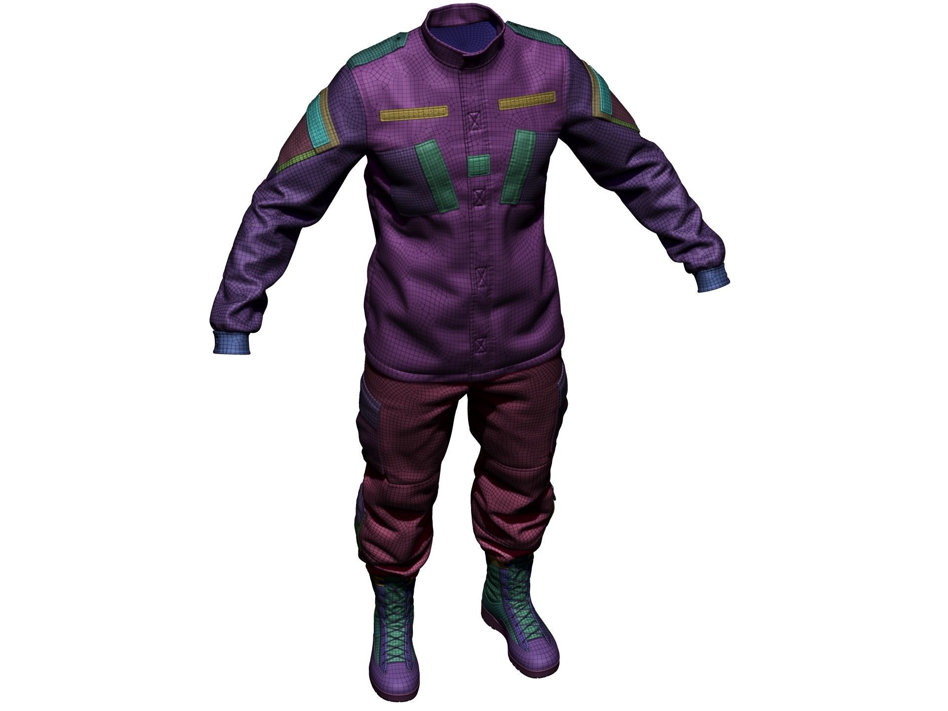  Army Combat Uniform ACU - High Poly 3D model_23