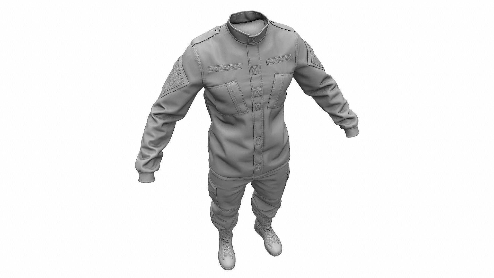  Army Combat Uniform ACU - High Poly 3D model_11