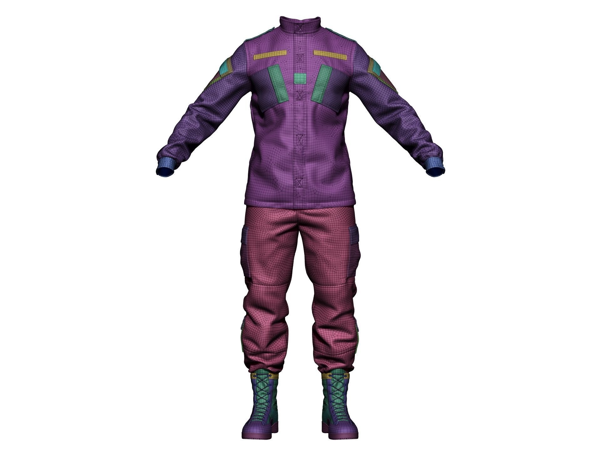  Army Combat Uniform ACU - High Poly 3D model_15