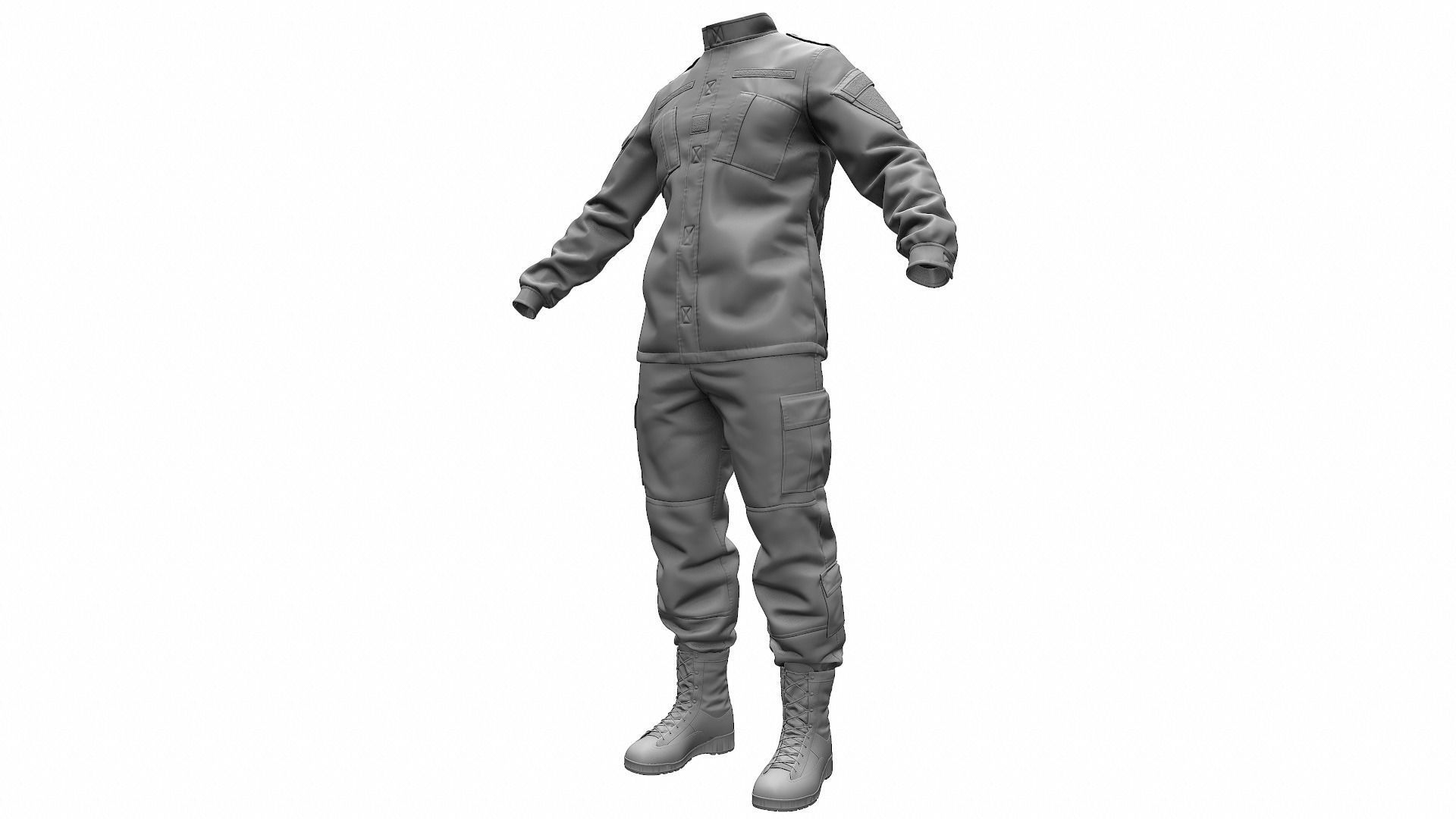  Army Combat Uniform ACU - High Poly 3D model_10