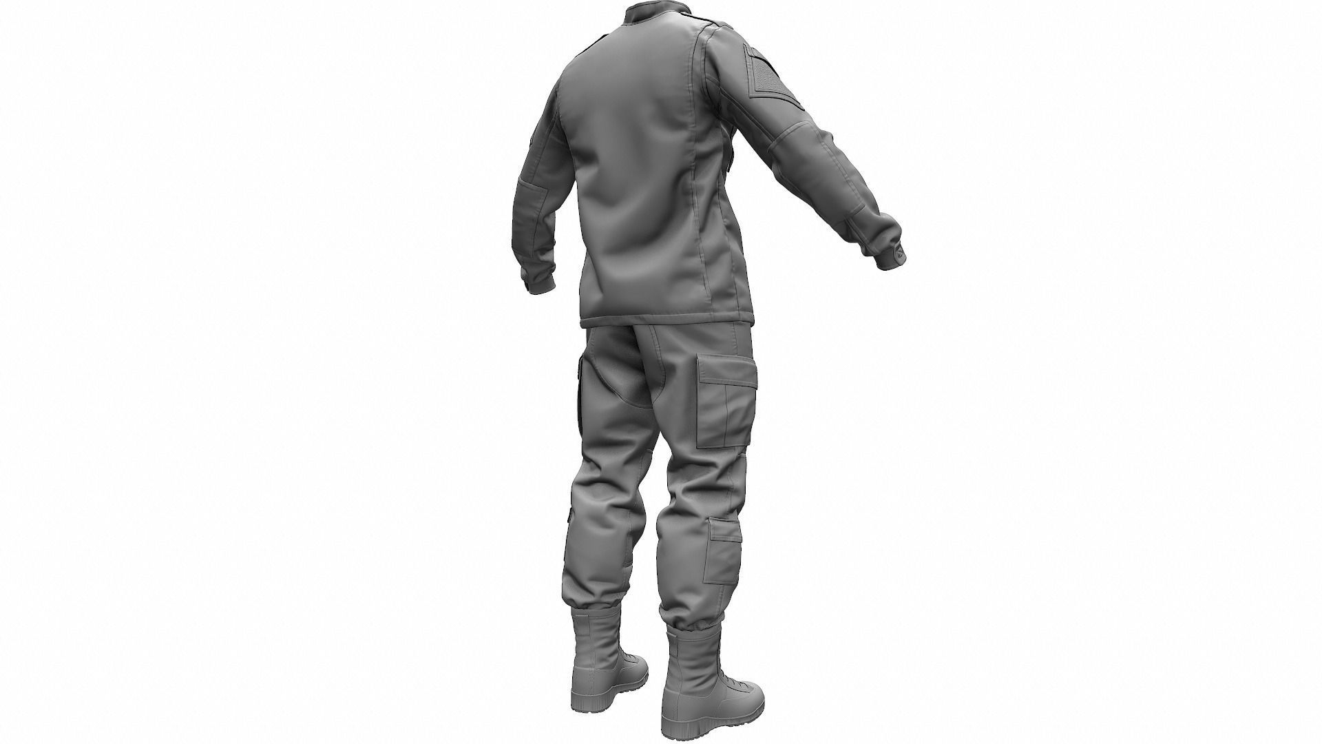  Army Combat Uniform ACU - High Poly 3D model_5