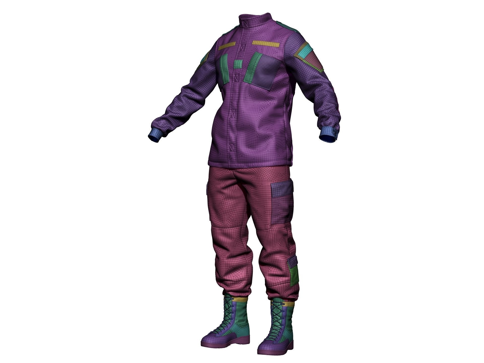  Army Combat Uniform ACU - High Poly 3D model_22