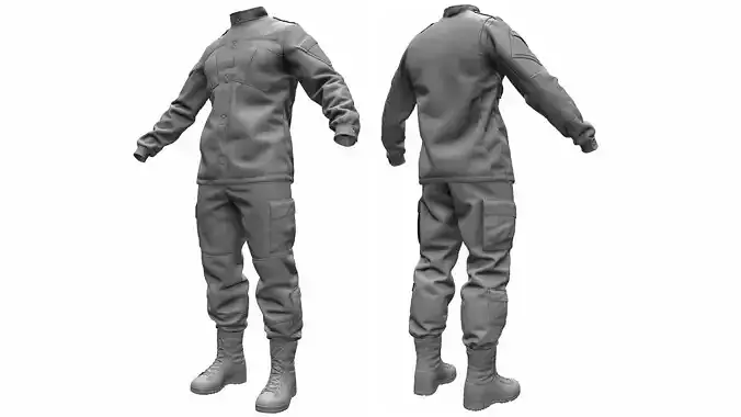  Army Combat Uniform ACU - High Poly