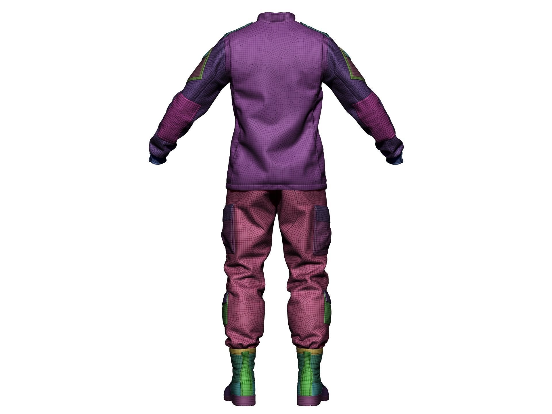  Army Combat Uniform ACU - High Poly 3D model_19