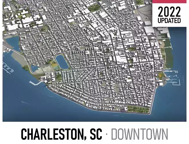 Charleston Low-poly 3D model