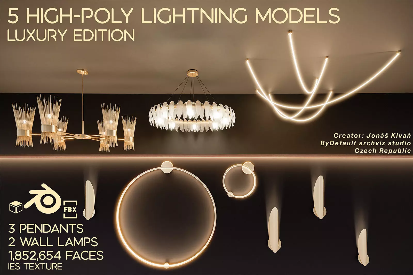 Luxury lights collection 01 3D model_0
