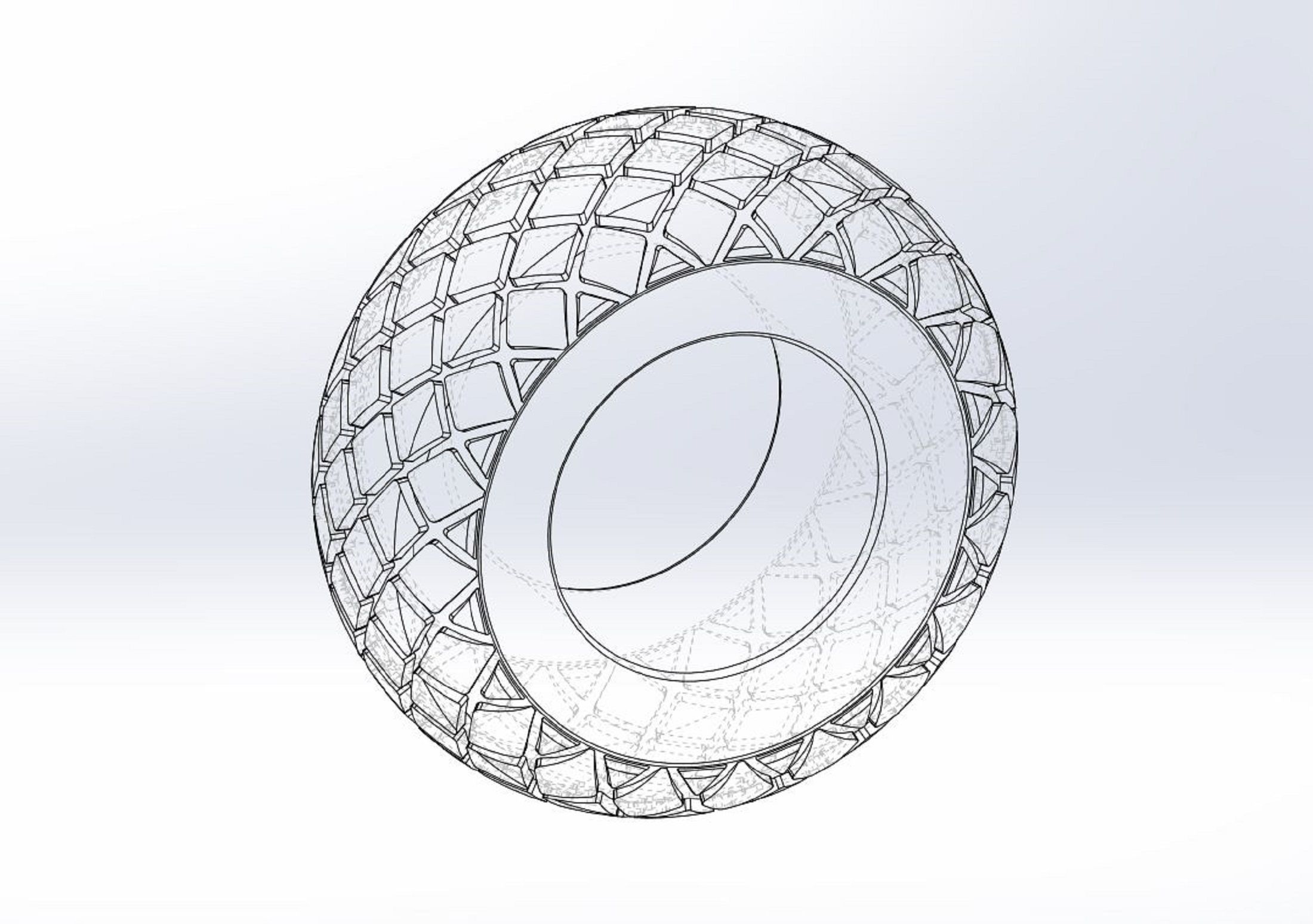 Offroad tire 29 Scale 1 to 25 3D print model_7