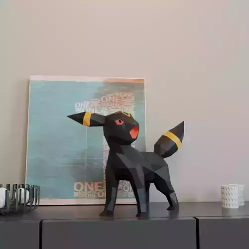 UMBREON POKEMON LOW POLY 3D model