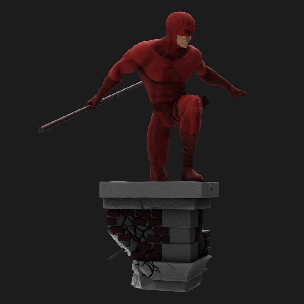 Daredevil Statues 3D Model Ready to Print 3D print model_3