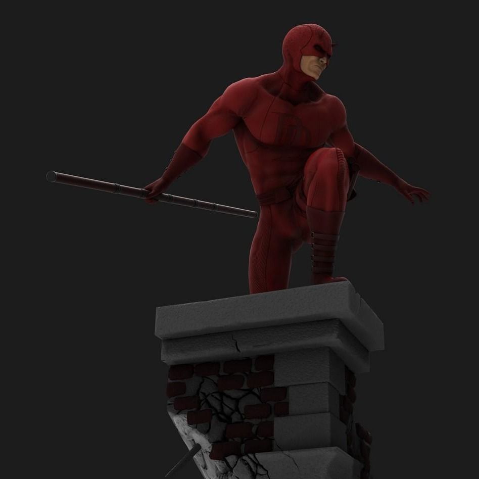 Daredevil Statues 3D Model Ready to Print 3D print model_1