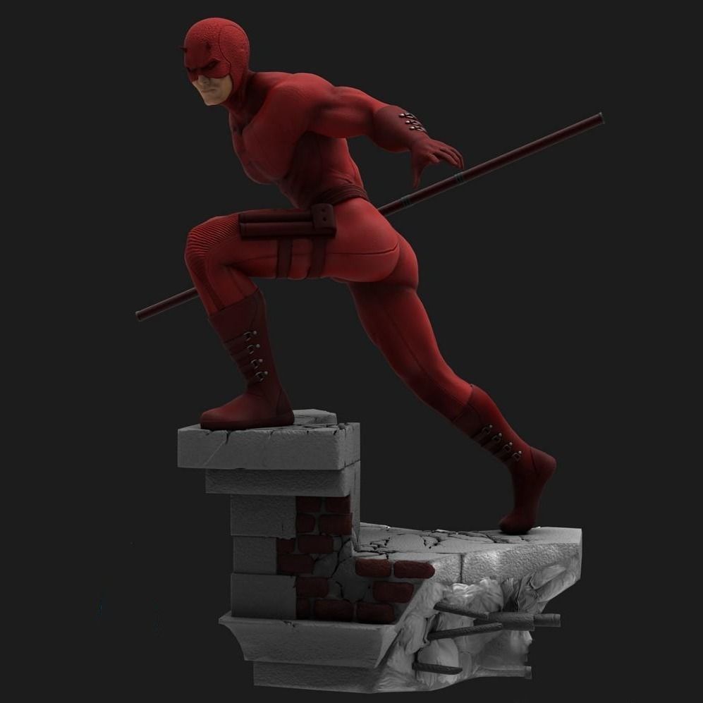 Daredevil Statues 3D Model Ready to Print 3D print model_2