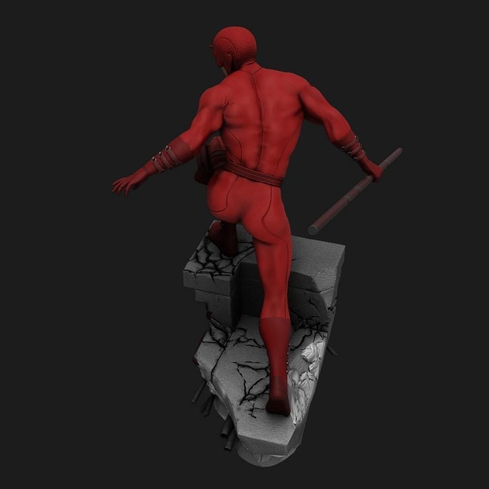 Daredevil Statues 3D Model Ready to Print 3D print model_5