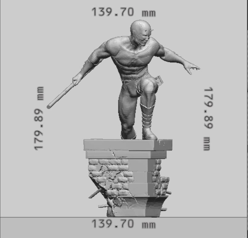 Daredevil Statues 3D Model Ready to Print 3D print model_6