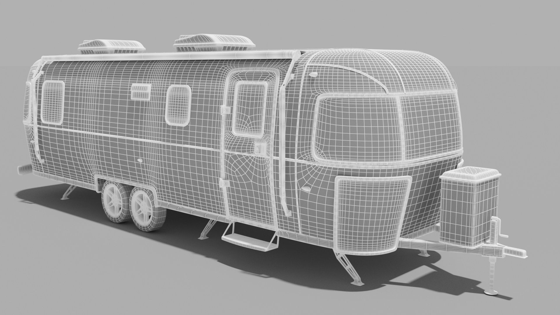 Airstream trailers pack - Realistic scene 3D model_14