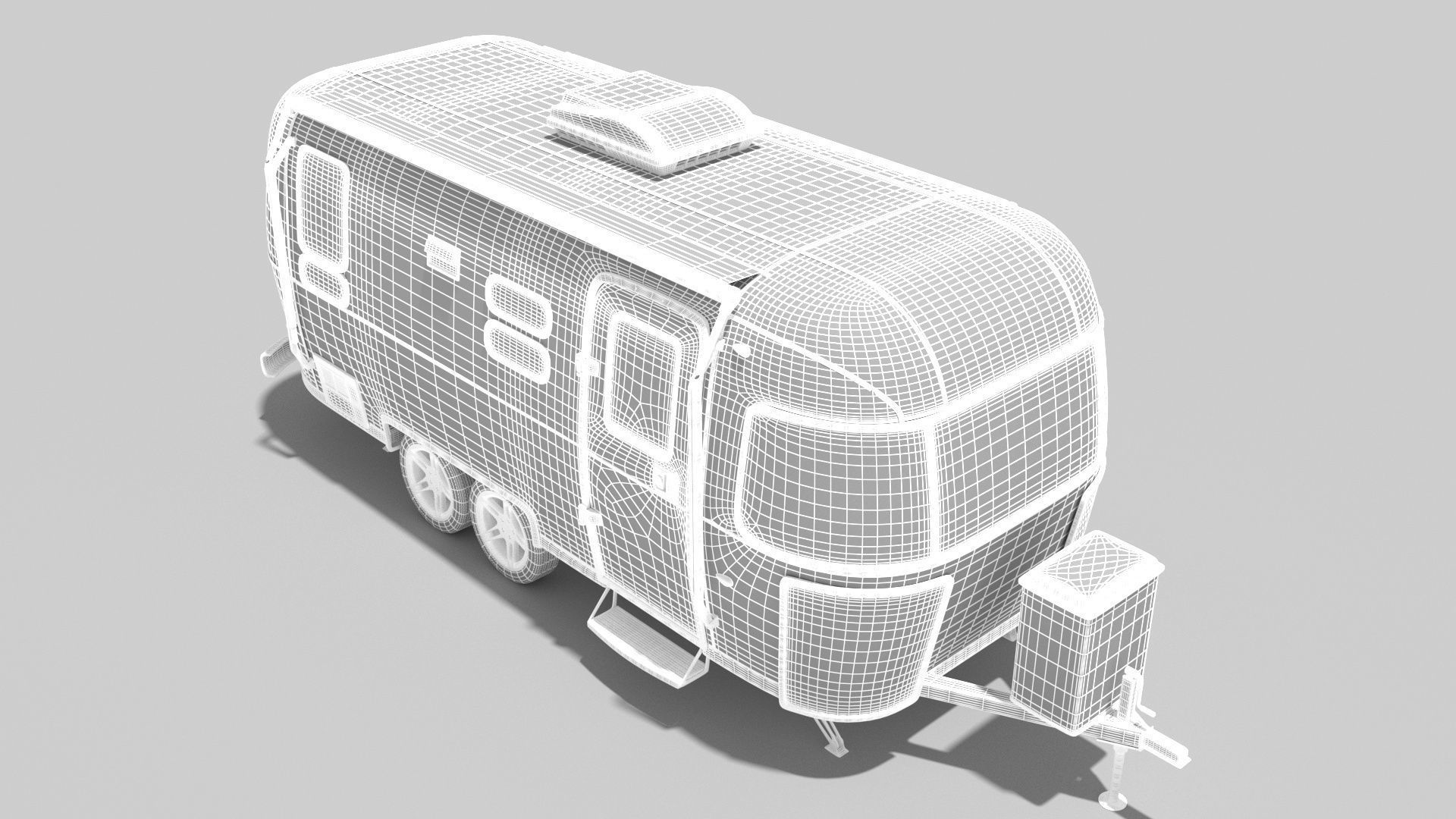 Airstream trailers pack - Realistic scene 3D model_13