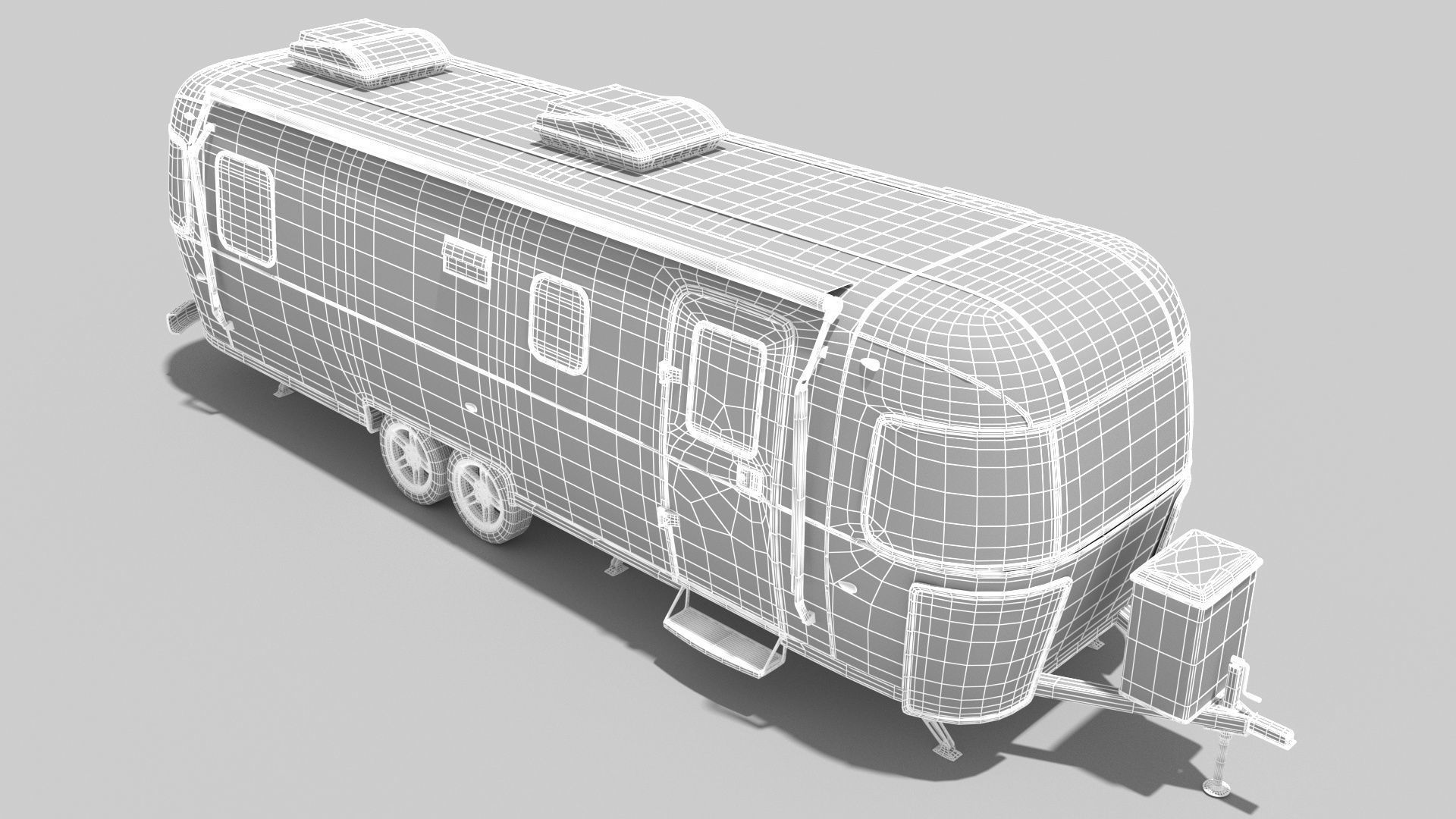 Airstream trailers pack - Realistic scene 3D model_16