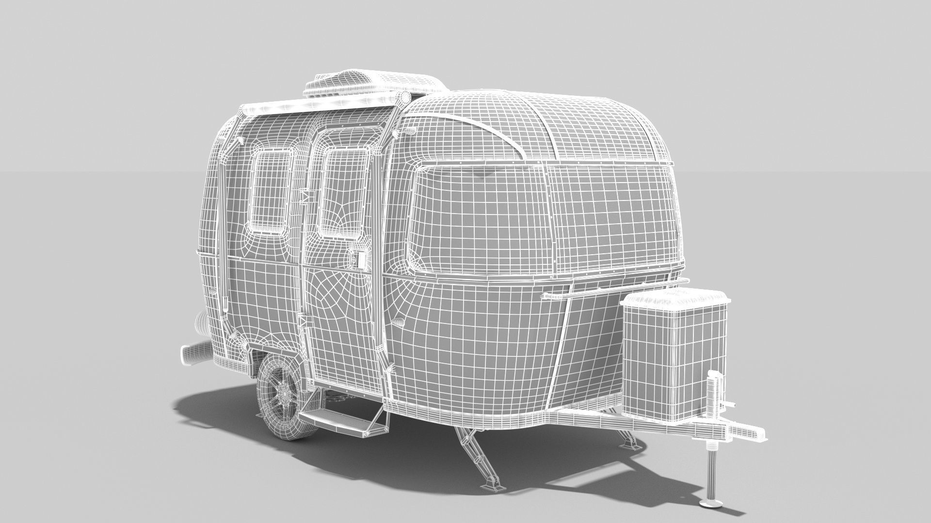 Airstream trailers pack - Realistic scene 3D model_8