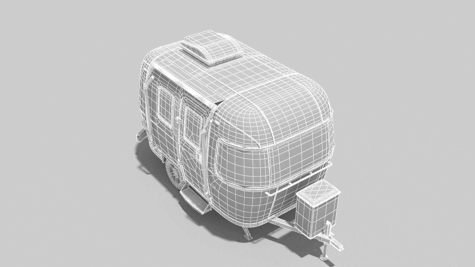 Airstream trailers pack - Realistic scene 3D model_10