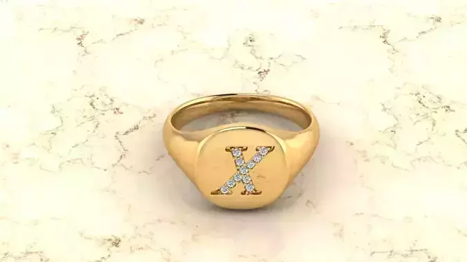 Alphabet Jewelry Ring X