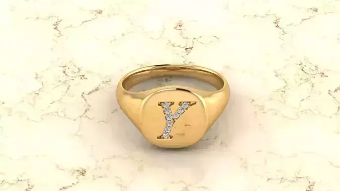 Alphabet Jewelry Ring  Y