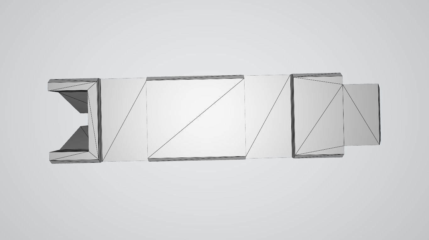 Short Concrete Barrier with slight damage Free low-poly 3D model_9