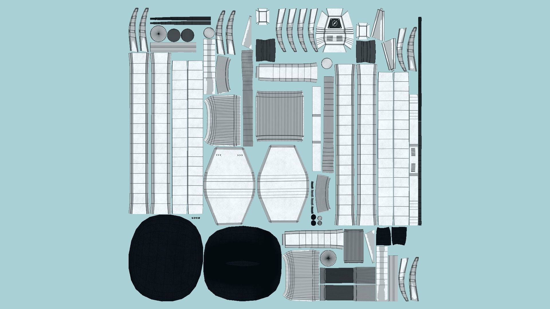 Jetpack Electric B05 Steel Bright - SciFi Character Design Low-poly 3D model_5