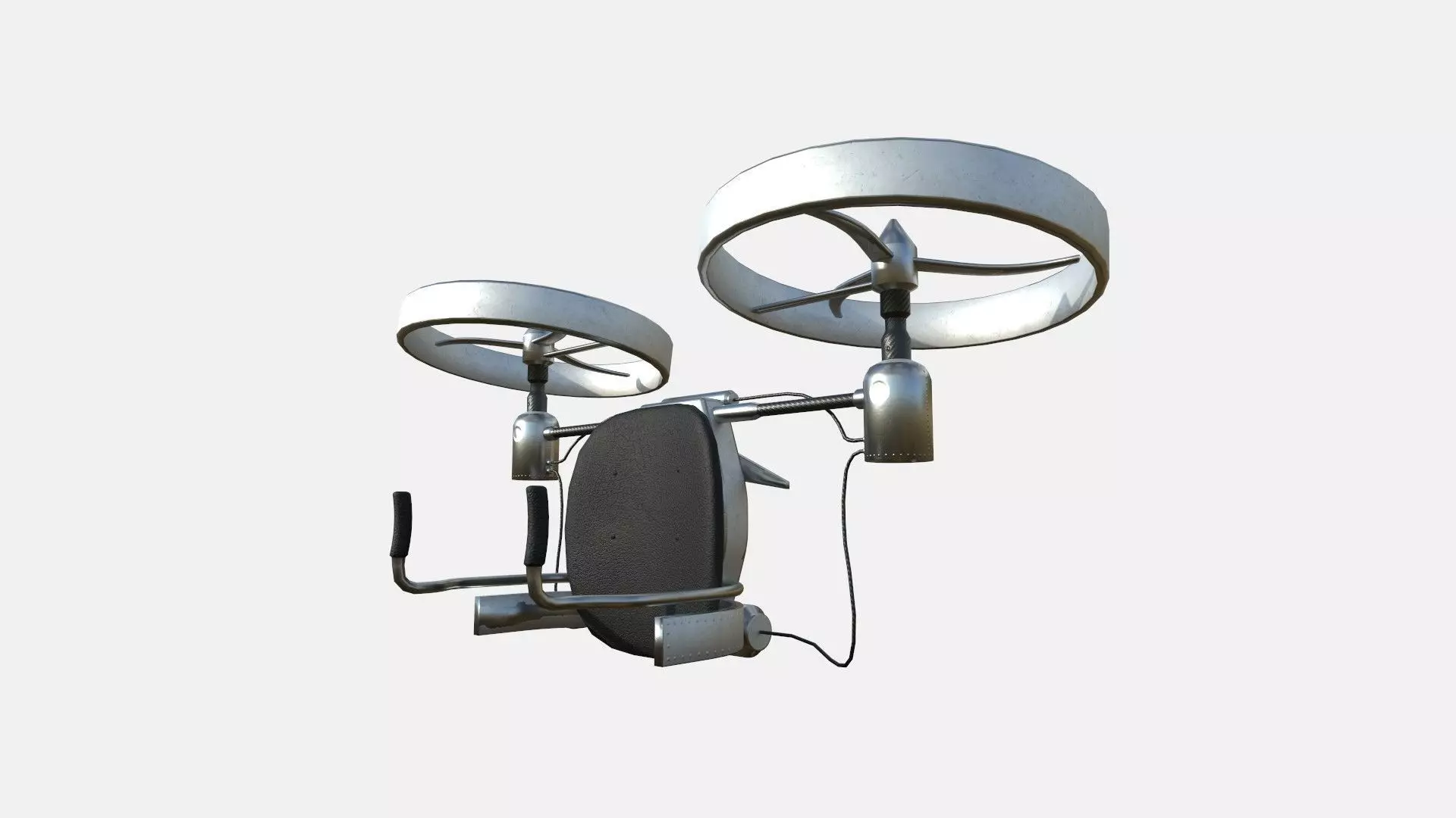 Jetpack Electric B05 Steel Bright - SciFi Character Design Low-poly 3D model_0