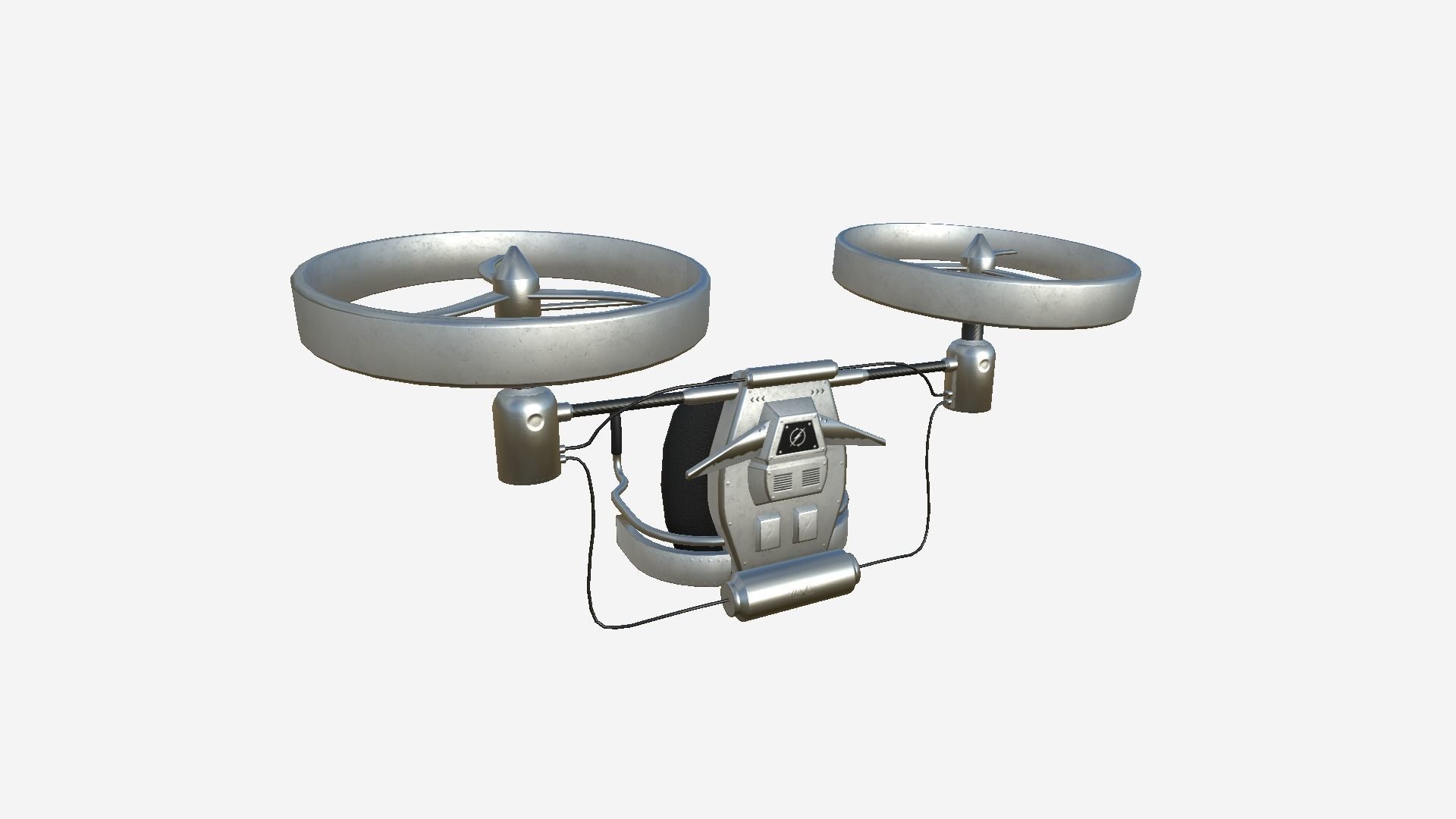 Jetpack Electric B05 Steel Bright - SciFi Character Design Low-poly 3D model_1