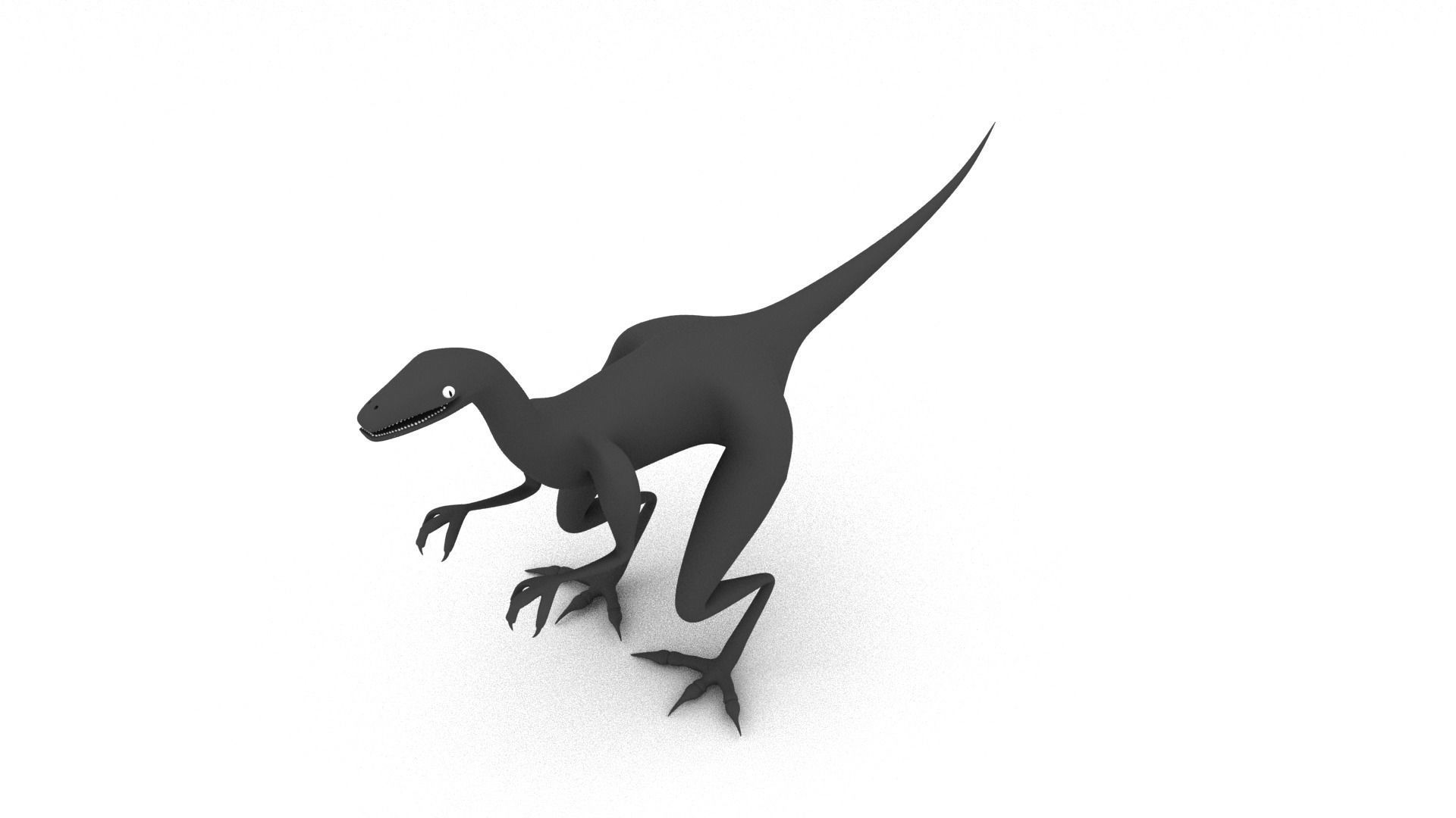 Raptor dinosaur 3D model_2