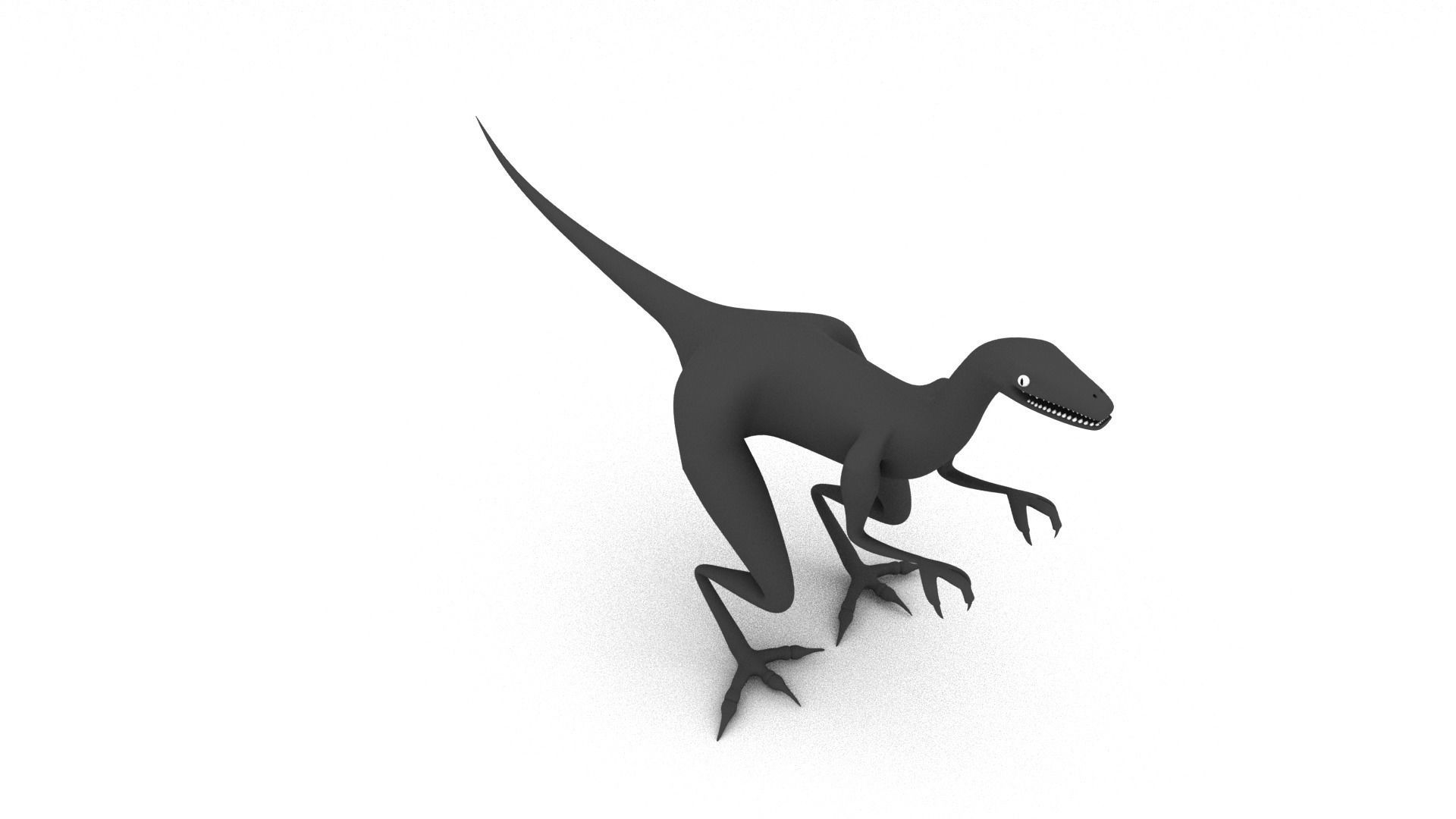 Raptor dinosaur 3D model_4