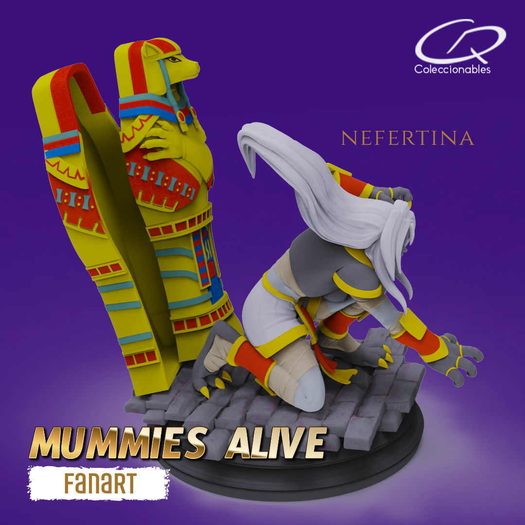Mummies Alive - Special Diorama Nefertina 3D print model_3