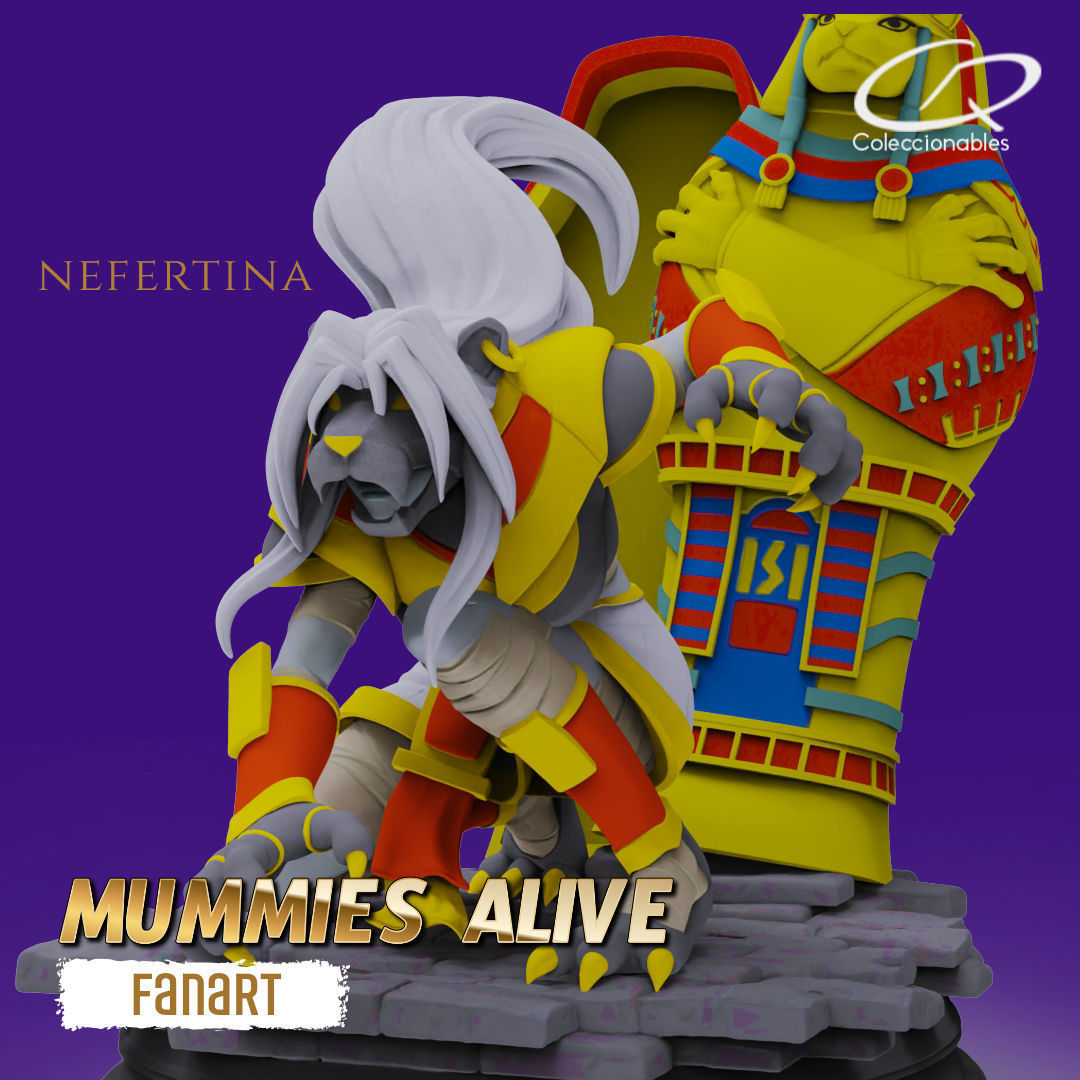 Mummies Alive - Special Diorama Nefertina 3D print model_5