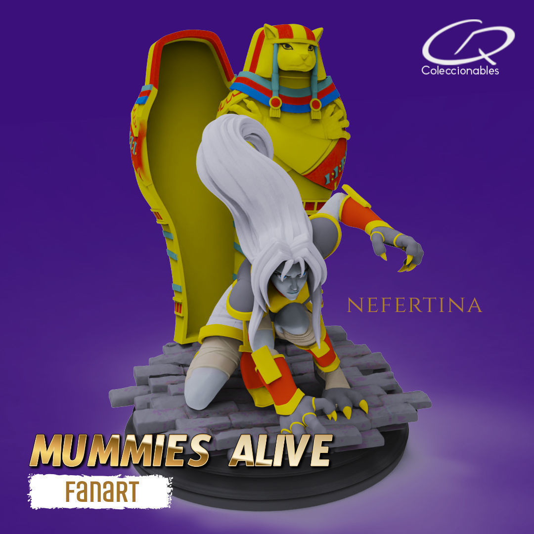 Mummies Alive - Special Diorama Nefertina 3D print model_2
