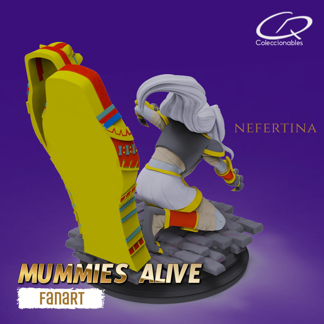 Mummies Alive - Special Diorama Nefertina 3D print model_4