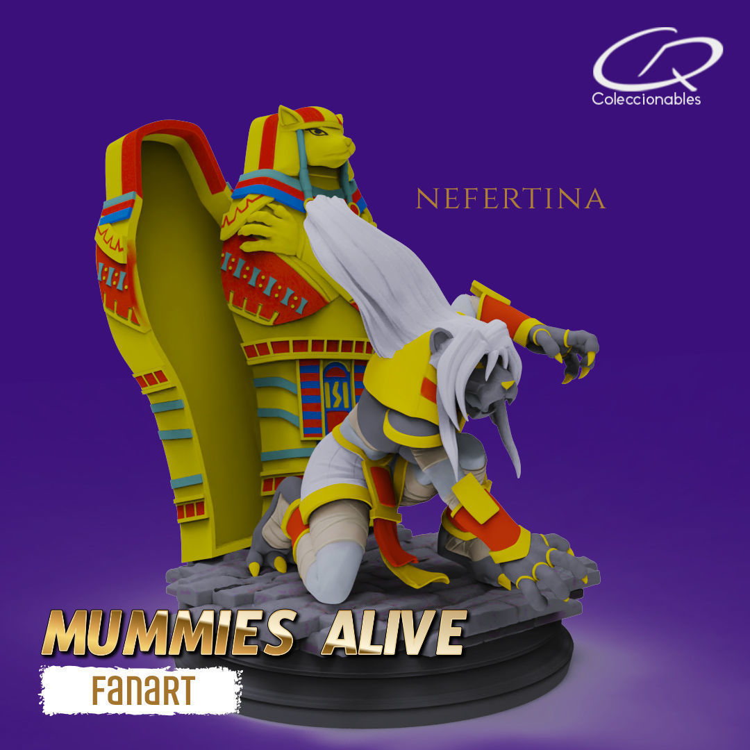 Mummies Alive - Special Diorama Nefertina 3D print model_8