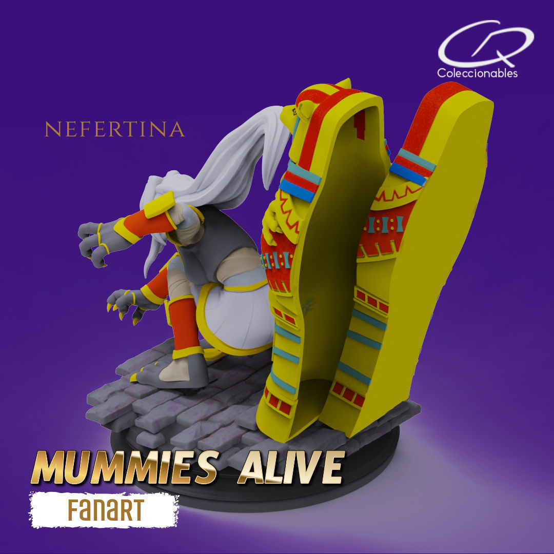 Mummies Alive - Special Diorama Nefertina 3D print model_6
