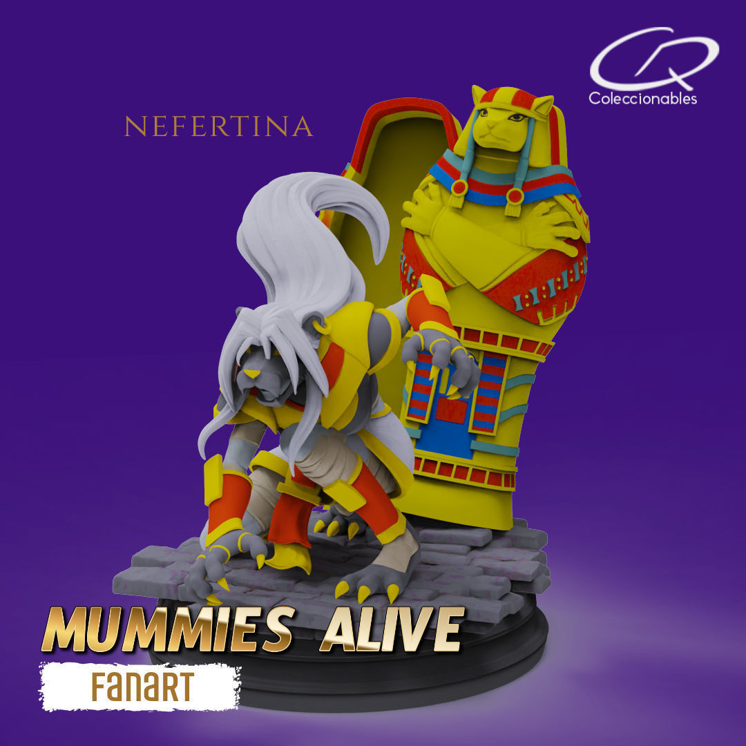 Mummies Alive - Special Diorama Nefertina 3D print model_7